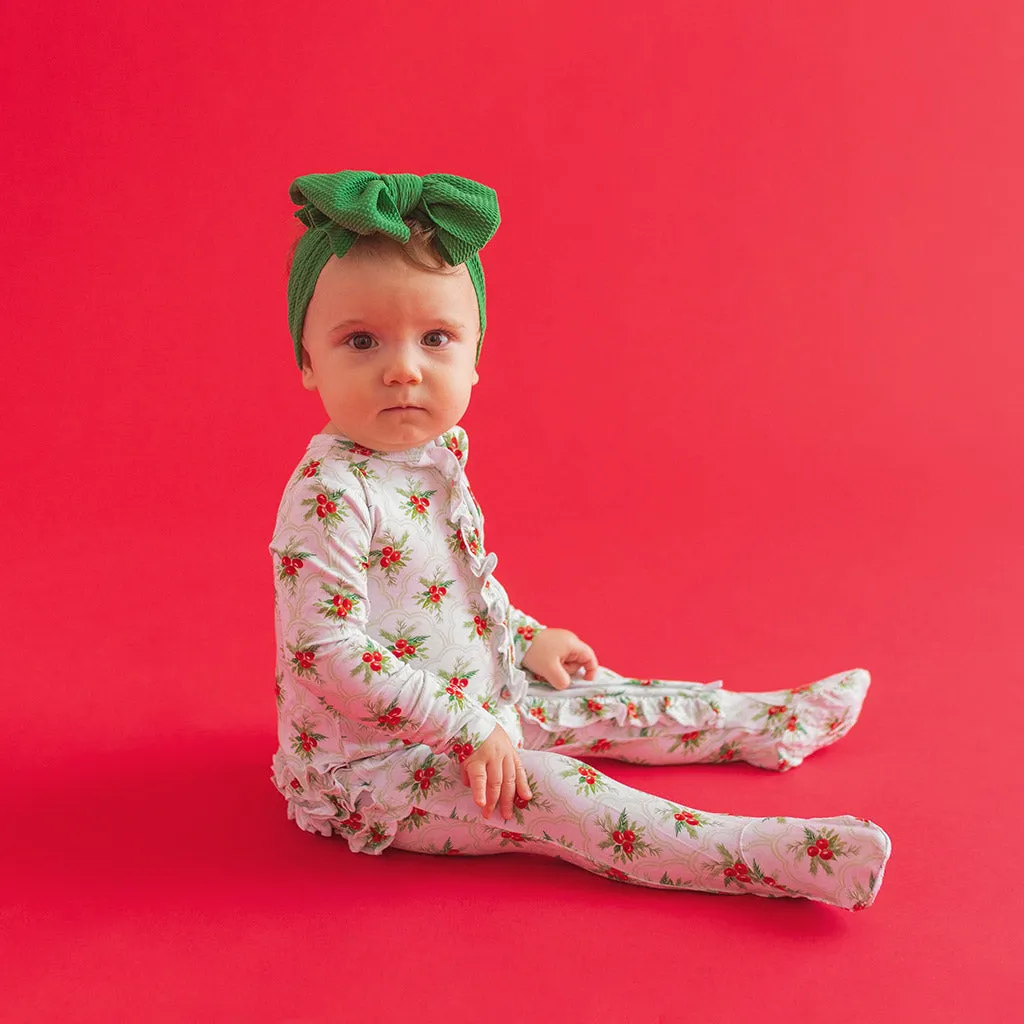 Gladys Footie Ruffled Zippered One Piece