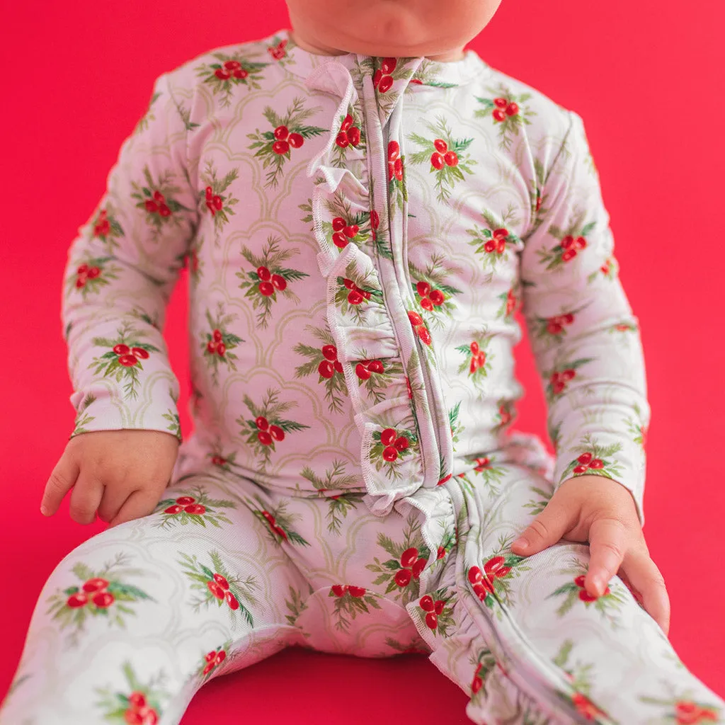 Gladys Footie Ruffled Zippered One Piece