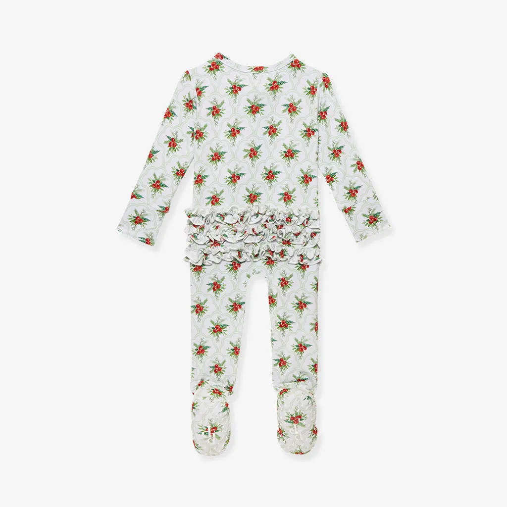 Gladys Footie Ruffled Zippered One Piece