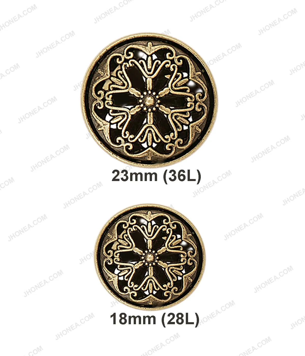 Historic Design Cutwork Antique Brass Dome Surface Buttons