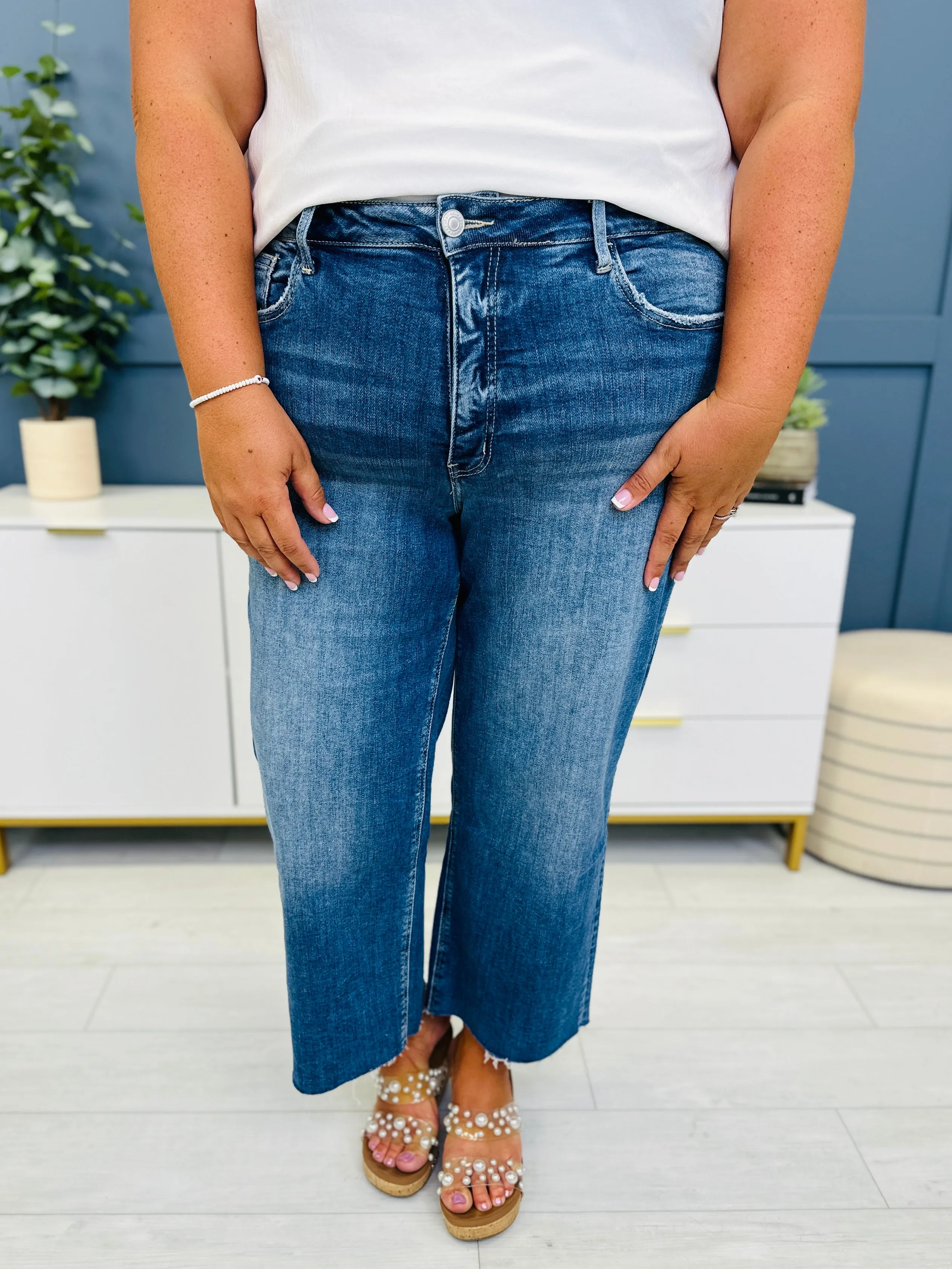 MOCO Exclusive Straight To The Top Cropped Wide Leg Tummy Control Jeans in Reg/Curvy