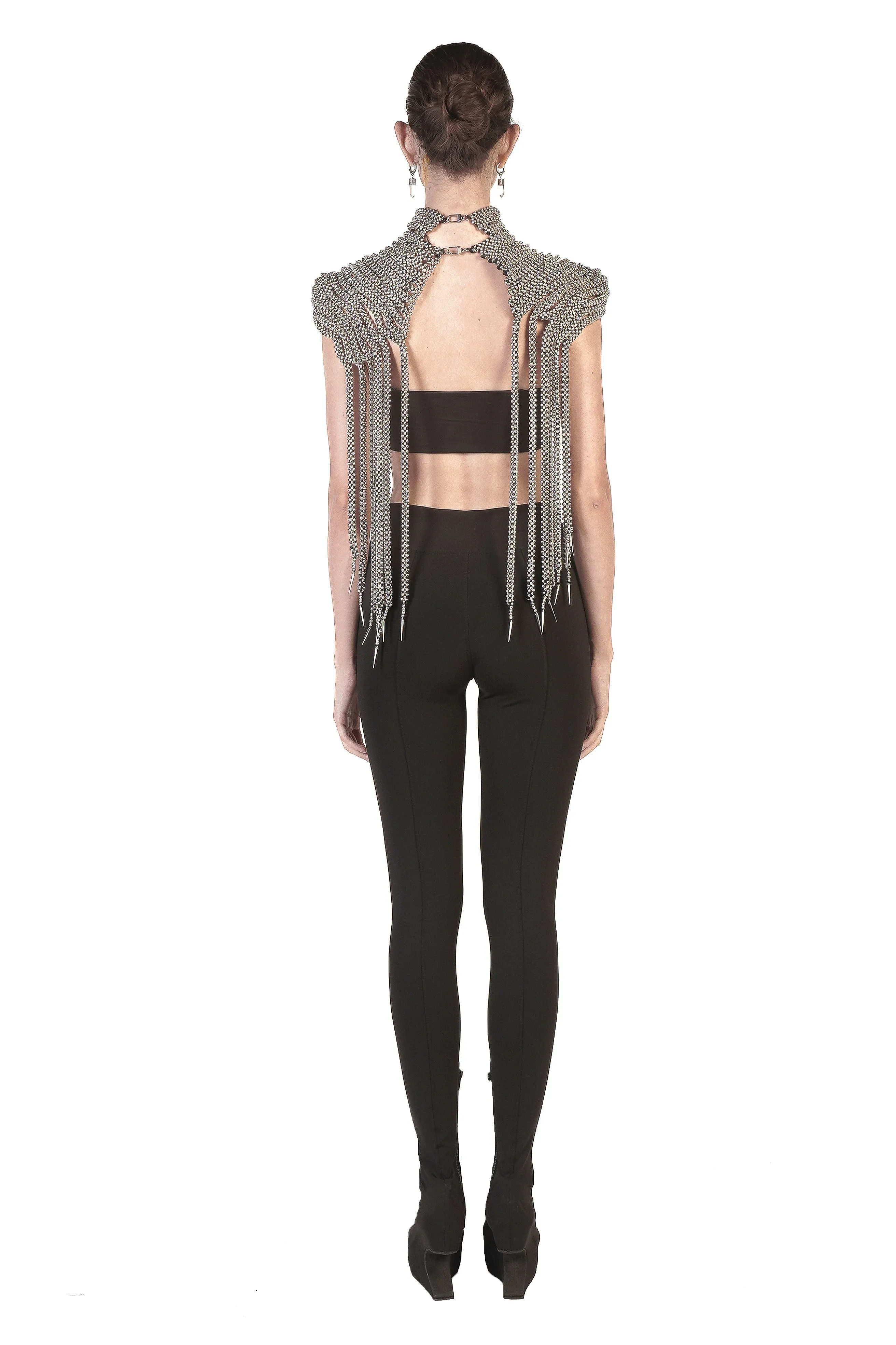 OBSIDIAN SHOULDER BEADED